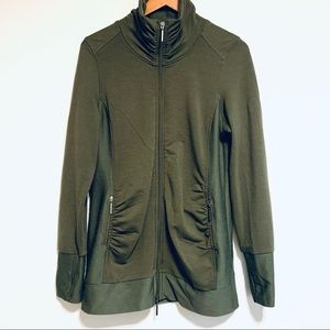 Maternity full-zip mock neck sweater | Thyme sz M